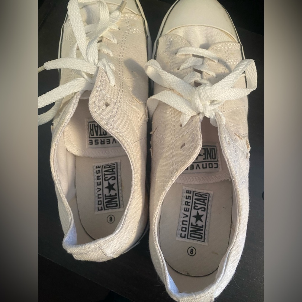 Women’s Size 8 Converse One Star White Low Top Sneakers NWB - Picture 7 of 8